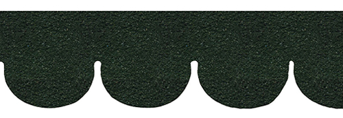 Dollhouse Miniature Green Fishscale Asphalt Shingles, 177 Square Inch